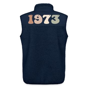 1973 - Unisex Sherpaweste von Stanley/Stella - Navy - Hinten - AI Model Male 178 light (178cm)