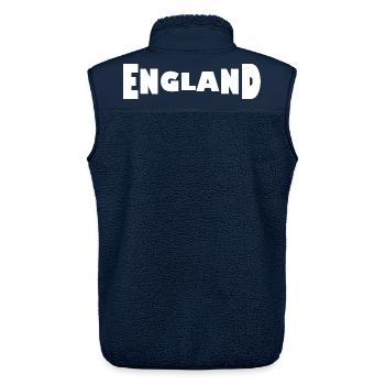 England - Unisex Sherpaweste von Stanley/Stella - Navy - Hinten - AI Model Male 178 light (178cm)