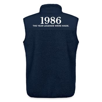 Legendärer Jahrgang 1986 Retro Look 1986 - Unisex Sherpaweste von Stanley/Stella - Navy - Hinten - AI Model Male 178 light (178cm)