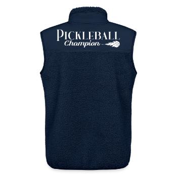 Pickleball - Veste sans manches sherpa unisexe Stanley/Stella - marine - Dos - AI Model Male 178 light (178cm)