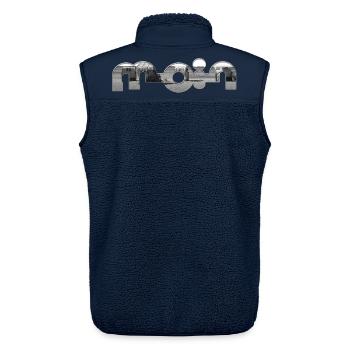 Hello - Unisex Sherpa Gilet by Stanley/Stella - navy - Back - AI Model Male 178 light (178cm)