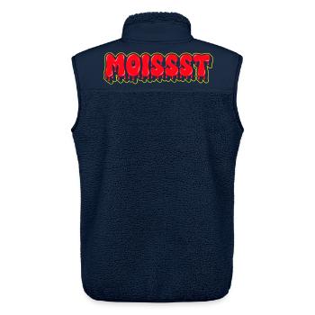 Moist Fat Font Wortzeichen - Unisex Sherpaweste von Stanley/Stella - Navy - Hinten - AI Model Male 178 light (178cm)