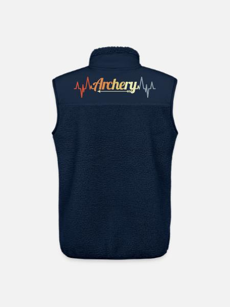 Archery Heartbeat - Unisex Sherpa Gilet by Stanley/Stella - navy