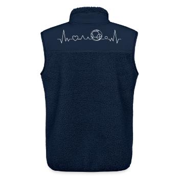 Boccia Und Petanque Spieler Herzschlag - Unisex Sherpaweste von Stanley/Stella - Navy - Hinten - AI Model Male 178 light (178cm)