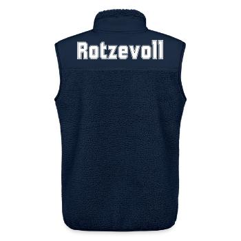 Parti Rotzevoll Mallorca Malle saufen - Veste sans manches sherpa unisexe Stanley/Stella - marine - Dos - AI Model Male 178 light (178cm)