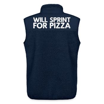 Will Sprint For Pizza - Unisex Sherpaweste von Stanley/Stella - Navy - Hinten - AI Model Male 178 light (178cm)