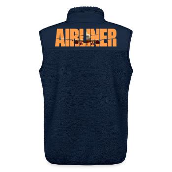 Airliner B 737 - Unisex Sherpaweste von Stanley/Stella - Navy - Hinten - AI Model Male 178 light (178cm)