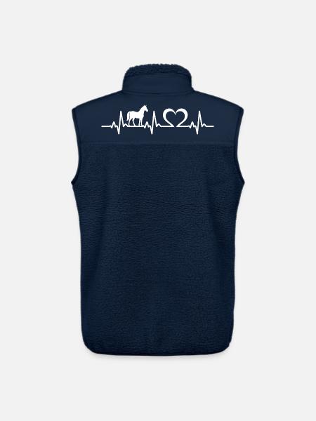 horse heartbeat rider horses - Unisex Sherpa Gilet by Stanley/Stella - navy