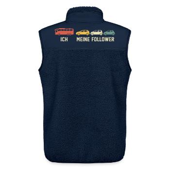 Busfahrer Und Meine Follower - Unisex Sherpaweste von Stanley/Stella - Navy - Hinten - AI Model Male 178 light (178cm)
