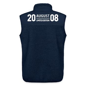 Limited Edition August 2008 Geburtstag Geschenk - Unisex Sherpaweste von Stanley/Stella - Navy - Hinten - AI Model Male 178 light (178cm)