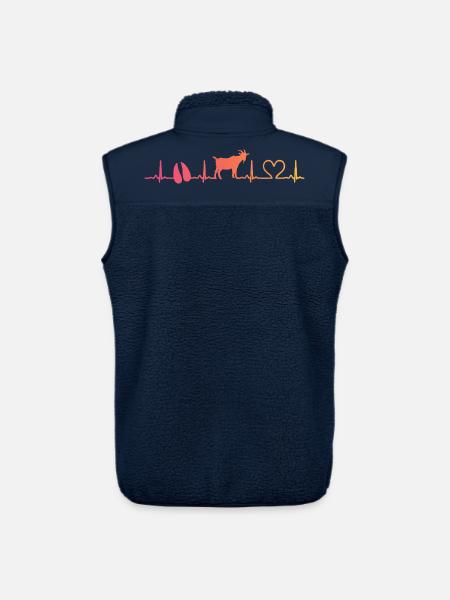 Sunset Goat Goat Goat Breeding - Unisex Sherpa Gilet by Stanley/Stella - navy