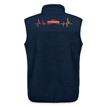 Sunset Pickup Heartbeat Auto Pickup - Unisex Sherpaweste von Stanley/Stella - Navy - Hinten - AI Model Male 178 light (178cm)