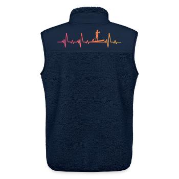 Sunset Heartbeat Stand-up-Paddle - Unisex Sherpaweste von Stanley/Stella - Navy - Hinten - AI Model Male 178 light (178cm)