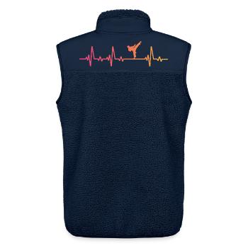 Taekwondo Sonnenuntergang Taekwondo Herzschlag - Unisex Sherpaweste von Stanley/Stella - Navy - Hinten - AI Model Male 178 light (178cm)