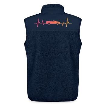 Sunset Cabriolet Cabriolet - Unisex Sherpaweste von Stanley/Stella - Navy - Hinten - AI Model Male 178 light (178cm)