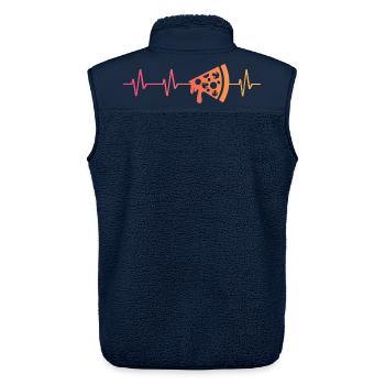 Pizza Sunset Heartbeat of Pizza - Unisex Sherpa Gilet by Stanley/Stella - navy - Back - AI Model Male 178 light (178cm)