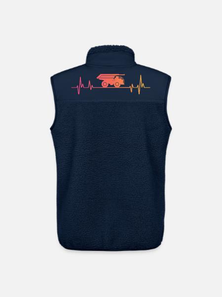 Sunset Dumper Herzschlag-LKW - Unisex Sherpaweste von Stanley/Stella - Navy