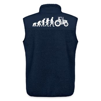 Tractor Tractor Evolution Farmer Farmer Retro - Unisex Sherpa Gilet by Stanley/Stella - navy - Back - AI Model Male 178 light (178cm)