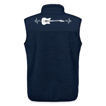 Lustiges Musiker - Unisex Sherpaweste von Stanley/Stella - Navy - Hinten - AI Model Male 178 light (178cm)