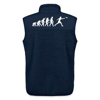 Lustige Disc Golf Evolution für Discgolfer - Unisex Sherpaweste von Stanley/Stella - Navy - Hinten - AI Model Male 178 light (178cm)