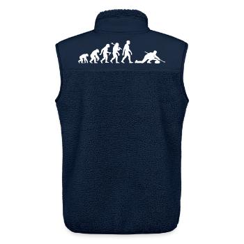 Curling Evolution Curler Curlingspieler Release - Unisex Sherpaweste von Stanley/Stella - Navy - Hinten - AI Model Male 178 light (178cm)