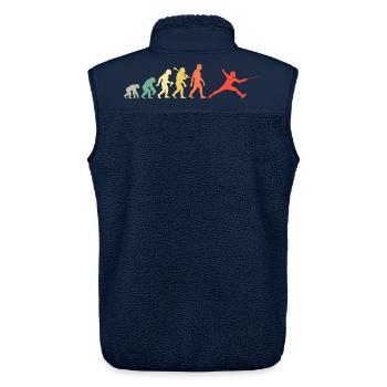 Fechten Evolution Für Fechter Und Sportfechter - Unisex Sherpaweste von Stanley/Stella - Navy - Hinten - AI Model Male 178 light (178cm)
