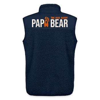 Papa Bear: El Real Papá - Unisex Sherpaweste von Stanley/Stella - Navy - Hinten - AI Model Male 178 light (178cm)