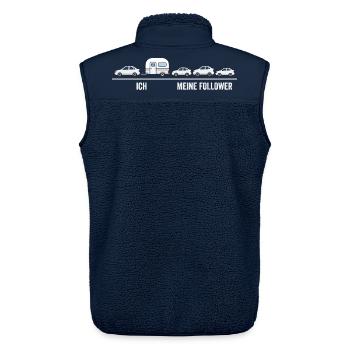 Ich meine Follower Karawane - Unisex Sherpaweste von Stanley/Stella - Navy - Hinten - AI Model Male 178 light (178cm)