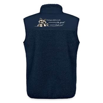 Being an Adult at Work – Sarkastischer Bürospruch - Unisex Sherpaweste von Stanley/Stella - Navy - Hinten - AI Model Male 178 light (178cm)