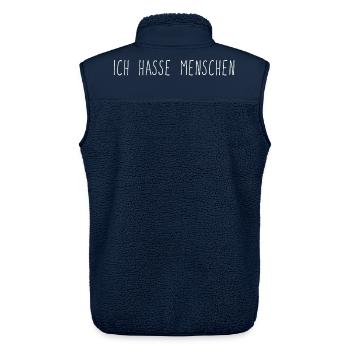 Ausdruck des Hasses gegen Menschen - Unisex Sherpaweste von Stanley/Stella - Navy - Hinten - AI Model Male 178 light (178cm)