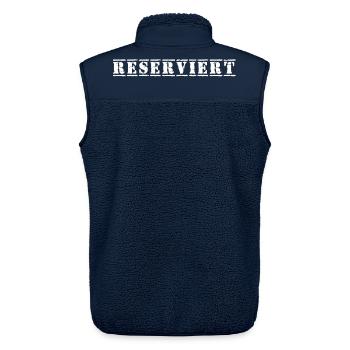 reserviert paar vergeben spruch single verlobt - Unisex Sherpaweste von Stanley/Stella - Navy - Hinten - AI Model Male 178 light (178cm)