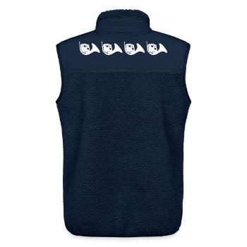 Retro Waldhörner - Unisex Sherpaweste von Stanley/Stella - Navy - Hinten - AI Model Male 178 light (178cm)
