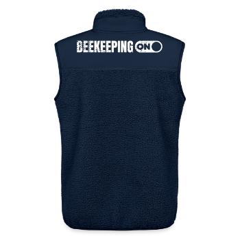 Imker sein - Unisex Sherpaweste von Stanley/Stella - Navy - Hinten - AI Model Male 178 light (178cm)