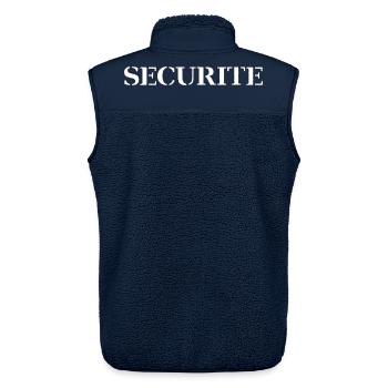 Sicherheit - Unisex Sherpaweste von Stanley/Stella - Navy - Hinten - AI Model Male 178 light (178cm)