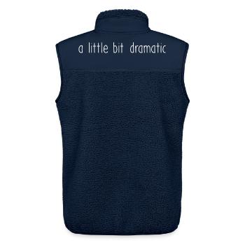 Dramatischer Schriftzug mit weichen Konturen - Unisex Sherpaweste von Stanley/Stella - Navy - Hinten - AI Model Male 178 light (178cm)