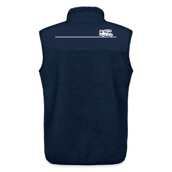 Chemise de camping pour campeurs réels - Veste sans manches sherpa unisexe Stanley/Stella - marine - Dos - AI Model Male 178 light (178cm)