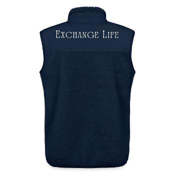 Exchange Life Exchange Student - Unisex Sherpaweste von Stanley/Stella - Navy - Hinten - AI Model Male 178 light (178cm)