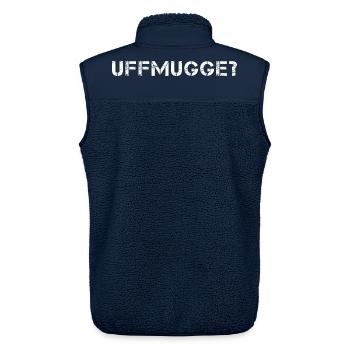 UFFMUGGE Hessisch Spruch Hessen lustig - Unisex Sherpaweste von Stanley/Stella - Navy - Hinten - AI Model Male 178 light (178cm)