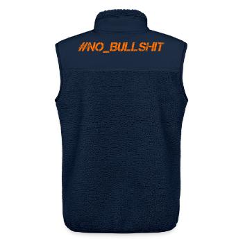 HASHTAG NO BULLSHIT #NoBullshit # No Bullshit - Veste sans manches sherpa unisexe Stanley/Stella - marine - Dos - AI Model Male 178 light (178cm)