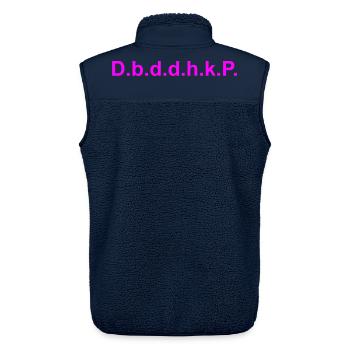 d.b.d.d.h.k.p. - Unisex Sherpaweste von Stanley/Stella - Navy - Hinten - AI Model Male 178 light (178cm)