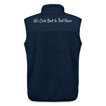 Darauf werden wir nie wieder zurückkommen - Unisex Sherpaweste von Stanley/Stella - Navy - Hinten - AI Model Male 178 light (178cm)