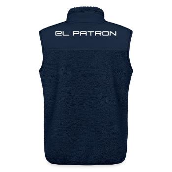 El Patron – Der Chef Look - Unisex Sherpaweste von Stanley/Stella - Navy - Hinten - AI Model Male 178 light (178cm)