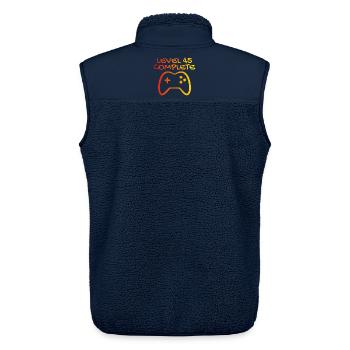 45. Geburtstag Level 45 Complete - Unisex Sherpaweste von Stanley/Stella - Navy - Hinten - AI Model Male 178 light (178cm)