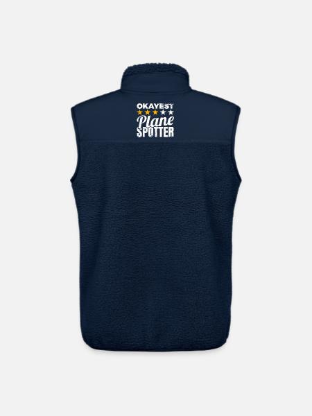 Average Planespotter - Unisex Sherpa Gilet by Stanley/Stella - navy