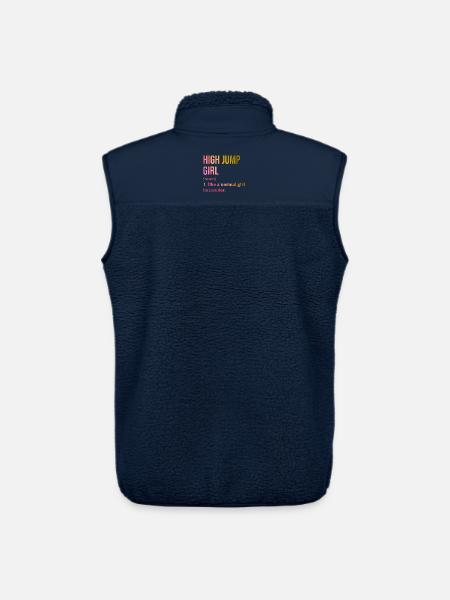 High Jump High Jump High Jump - Unisex Sherpa Gilet by Stanley/Stella - navy