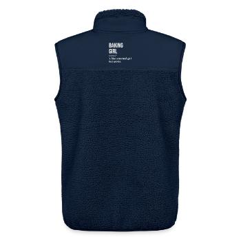 Backen, Backen, Backen, Backen - Unisex Sherpaweste von Stanley/Stella - Navy - Hinten - AI Model Male 178 light (178cm)