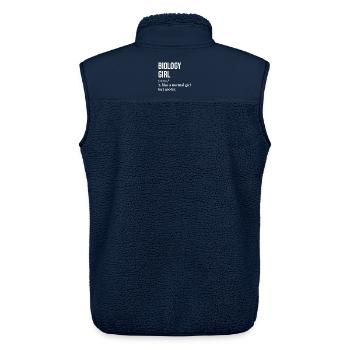 Biology Biology Biology - Unisex Sherpa Gilet by Stanley/Stella - navy - Back - AI Model Male 178 light (178cm)