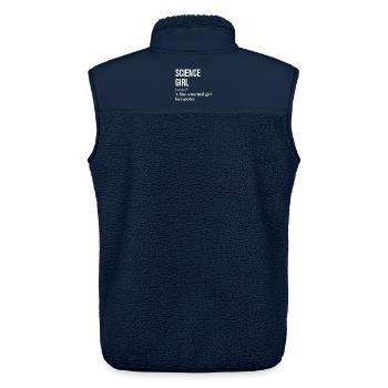 Wissenschaft Wissenschaft Wissenschaft - Unisex Sherpaweste von Stanley/Stella - Navy - Hinten - AI Model Male 178 light (178cm)