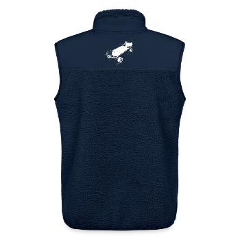 Skateboard Skizze - Unisex Sherpaweste von Stanley/Stella - Navy - Hinten - AI Model Male 178 light (178cm)
