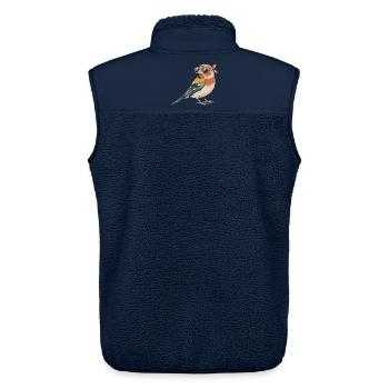 RetroVogel mit Bandana - Unisex Sherpaweste von Stanley/Stella - Navy - Hinten - AI Model Male 178 light (178cm)